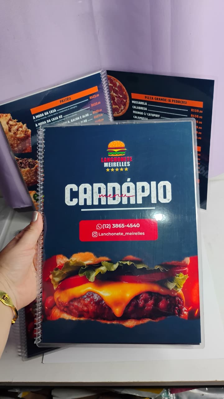 Cardápio Encadernado Personalizado